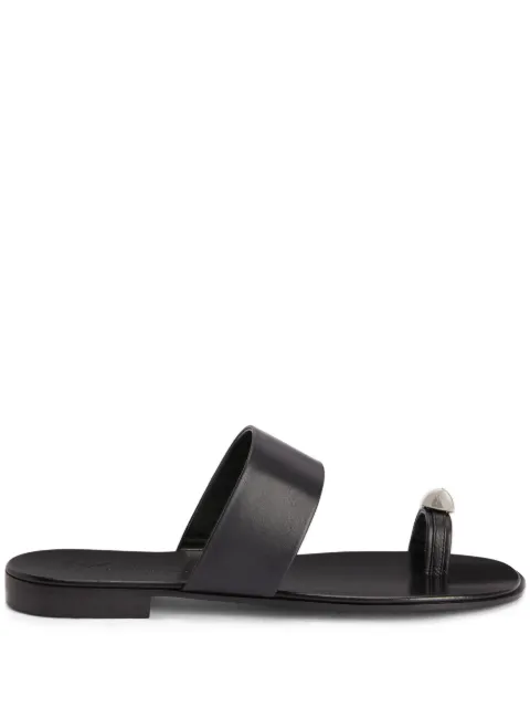Giuseppe Zanotti Norbert leather toe-loop sandals Black IU10060K08