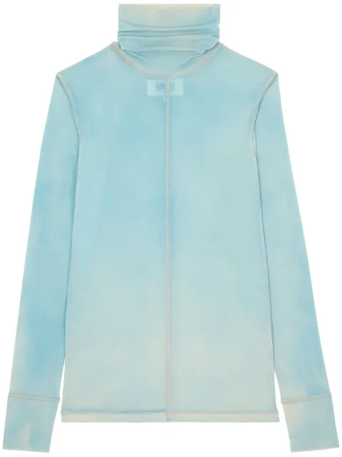 MM6 Maison Margiela high-neck T-shirt Blue S62NH0003S24578