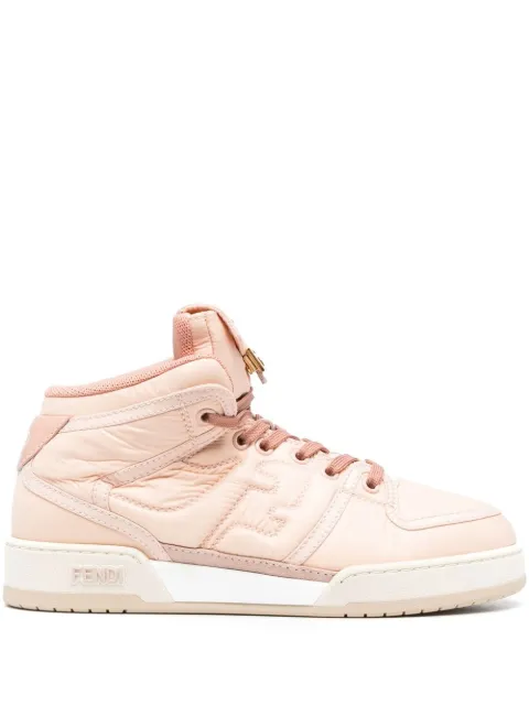 FENDI FF-embossed high-top sneakers Pink 8E8380ALIR