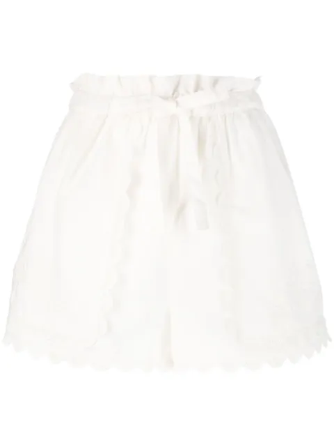 Ulla Johnson Nellie embroidered shorts Neutrals SP230407