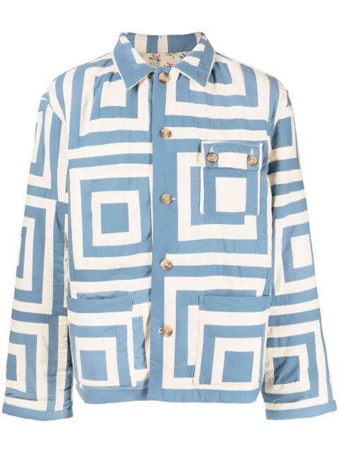 BODE White House Steps quilted jacket Blue MRF22OW016