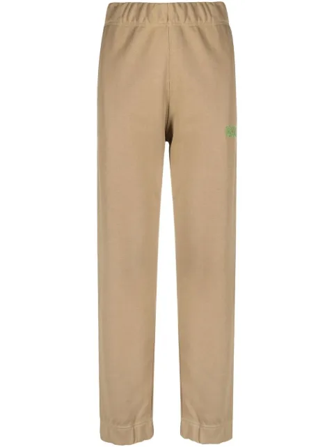 GANNI logo-embroidered track pants Brown T3381