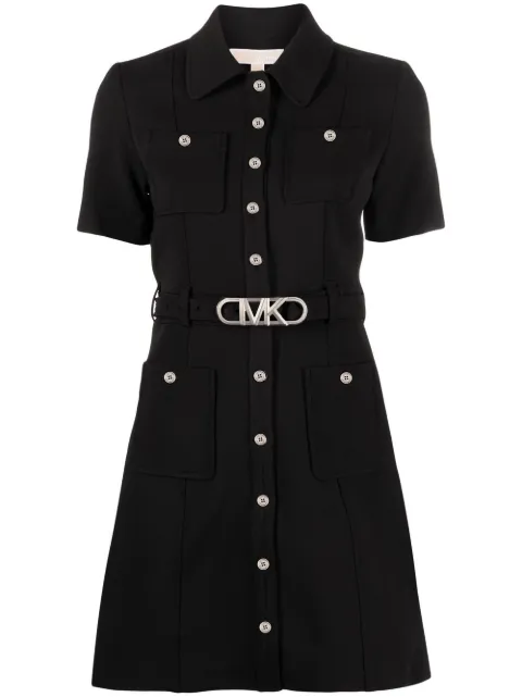 Michael Michael Kors belted shirt mini dress Black MR381GJ3GZ