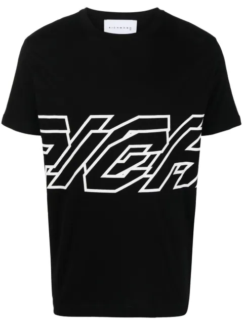 John Richmond logo-print cotton t-shirt Black UMP23158TS