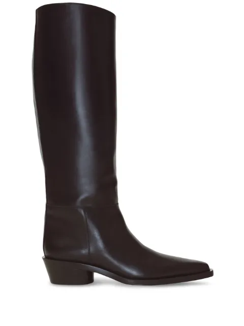 Proenza Schouler Bronco leather tall boots Black PS41031A18050