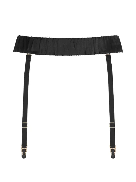 Maison Close Rendez-Vous smocked-waist garter belt Black 561225