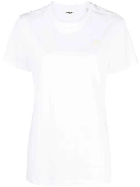 MARANT ÉTOILE Aby logo-embroidered T-shirt White TS0070FAA1N98E