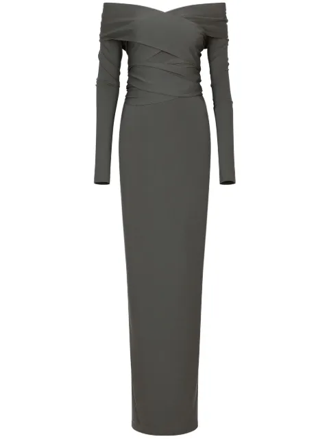 Dolce & Gabbana KIM DOLCE&GABBANA Milano-rib maxi dress Grey F6CNNTFUGPO