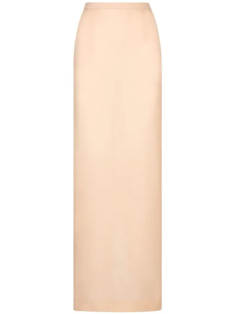 Dolce & Gabbana KIM DOLCE&GABBANA georgette maxi skirt Neutrals F4CLSTFUAA1