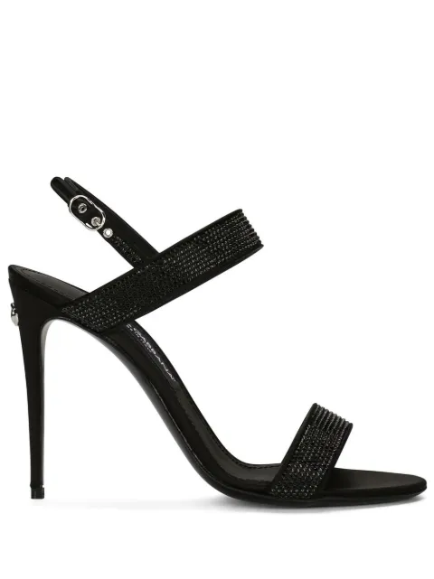 Dolce & Gabbana KIM DOLCE&GABBANA embellished satin sandals Black CR1550AN671
