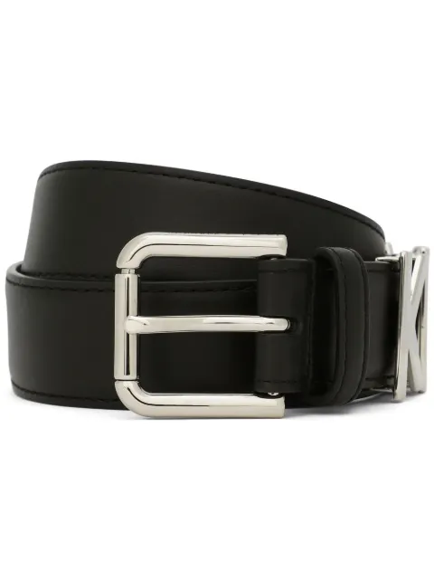 Dolce & Gabbana KIM DOLCE&GABBANA logo-lettering leather belt Black BE1599AM681
