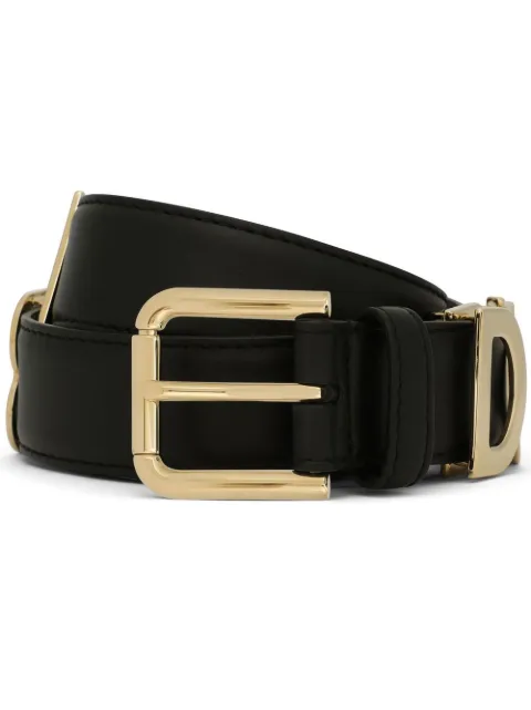 Dolce & Gabbana KIM DOLCE&GABBANA logo-lettering leather belt Black BE1521AM681