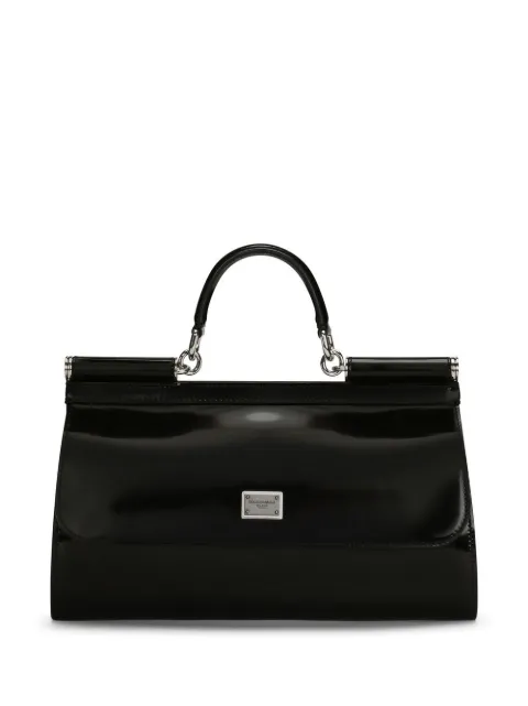 Dolce & Gabbana Kim Sicily leather tote bag Black BB7465AI413