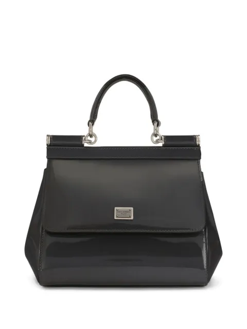 Dolce & Gabbana small Sicily handbag in polished calfskin Grey BB6003AI413