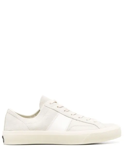 TOM FORD Logo-patch lace-up sneakers Neutrals J0974LCL032N