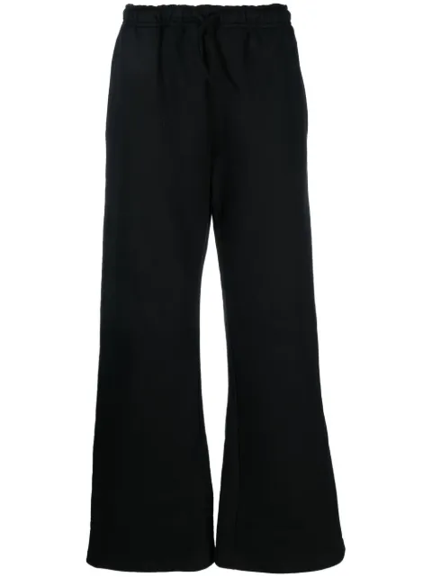 032c logo-print flared track pants Black FW22C3030