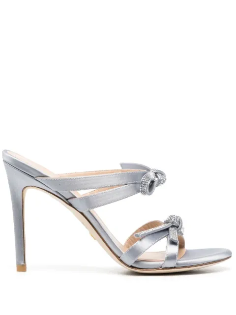 Stuart Weitzman 100mm bow-detail sandals Grey SB587