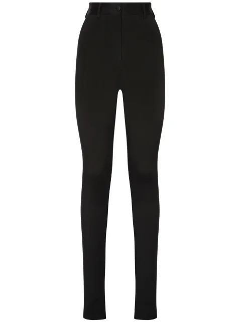 Dolce & Gabbana KIM DOLCE&GABBANA Cady slim-cut trousers Black FTCXCTFURLE