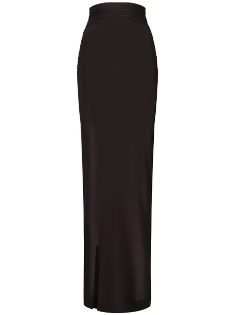 Dolce & Gabbana KIM DOLCE&GABBANA belted maxi skirt Black F4CMWTFUGPH