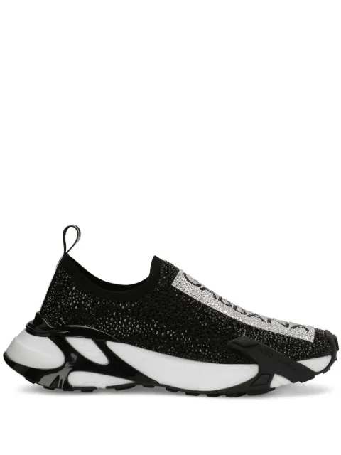 Dolce & Gabbana fast rhinestone-embellished sneakers Black CK2172AJ673