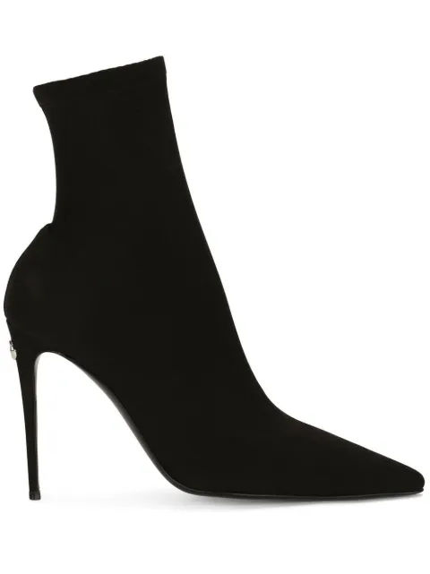 Dolce & Gabbana stretch jersey ankle boots Black CT0959AM237