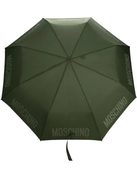 Moschino logo-print compact umbrella Green 8064TOPLESSM