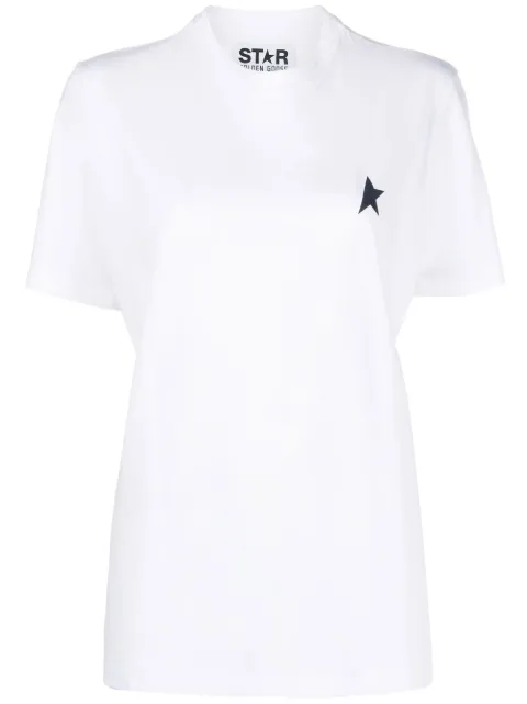 Golden Goose logo-print cotton T-Shirt White GWP01220P000865
