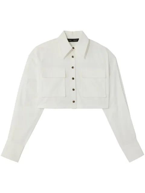 Proenza Schouler poplin cropped shirt White R2334006SC083