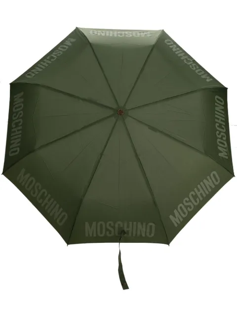 Moschino logo-print compact umbrella Green 8064OPENCLOSEM
