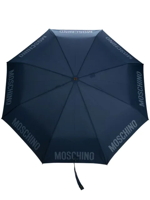 Moschino logo-print compact umbrella Blue 8064TOPLESS