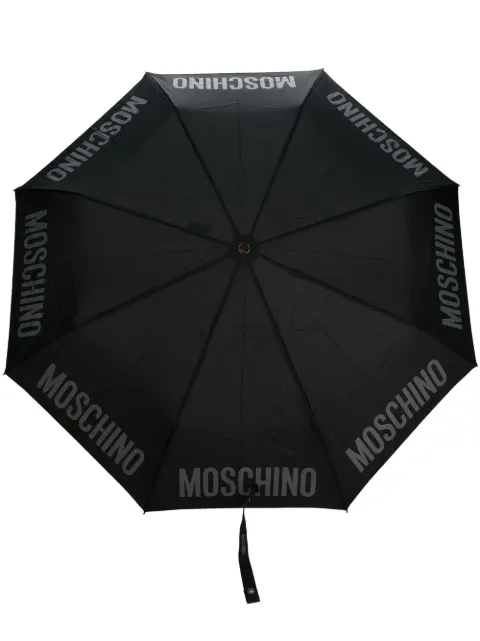 Moschino logo-print compact umbrella Black 8064OPENCLOSEA