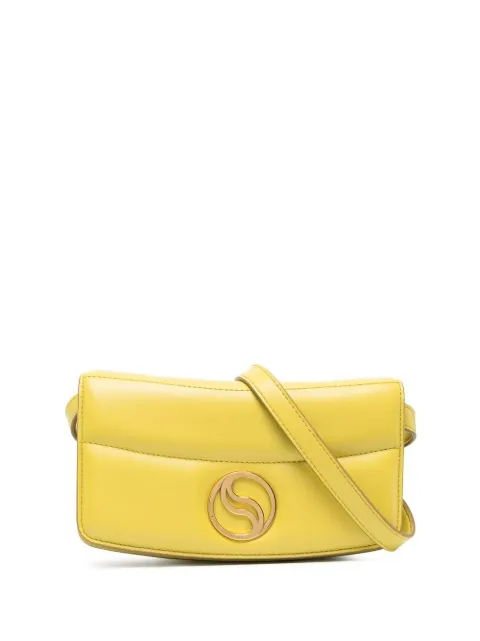 Stella McCartney logo plaque crossbody bag Green 7B0036WP0110