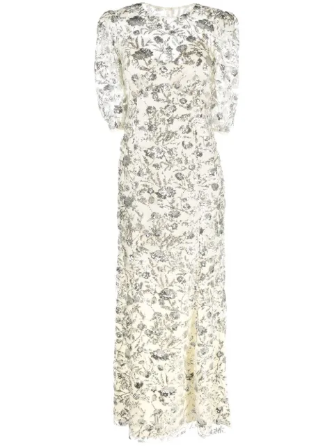 Self-Portrait sequin-embellished maxi dress Neutrals RS23079XSQ