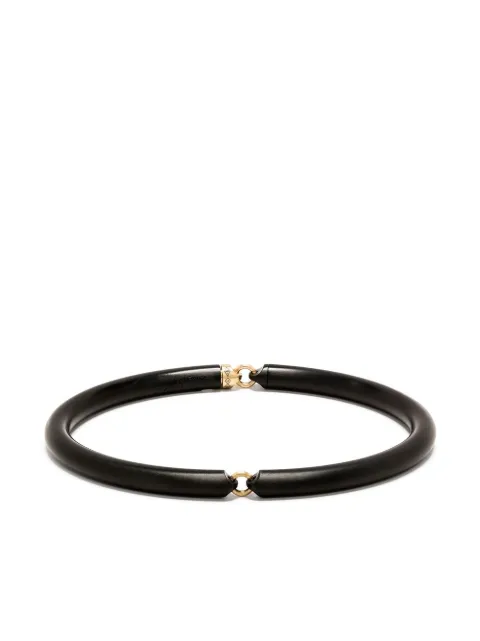 Le Gramme 18K yellow gold and sterlign silver ring-detail bracelet Black LGCADNOJBR2AN18136