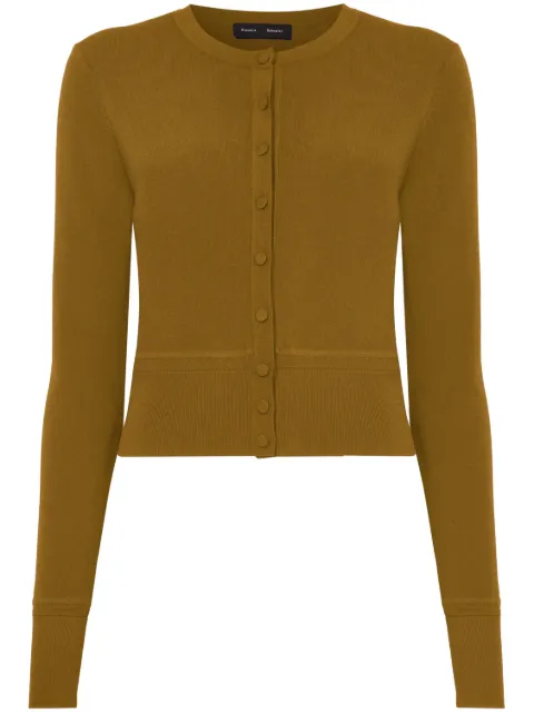 Proenza Schouler round-neck button-up cardigan Brown R2337093KY294