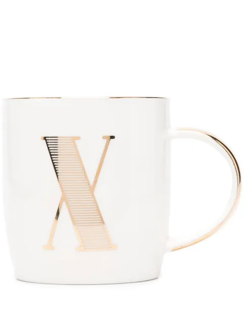 Bitossi Home Letter-X porcelain mug White LET01024