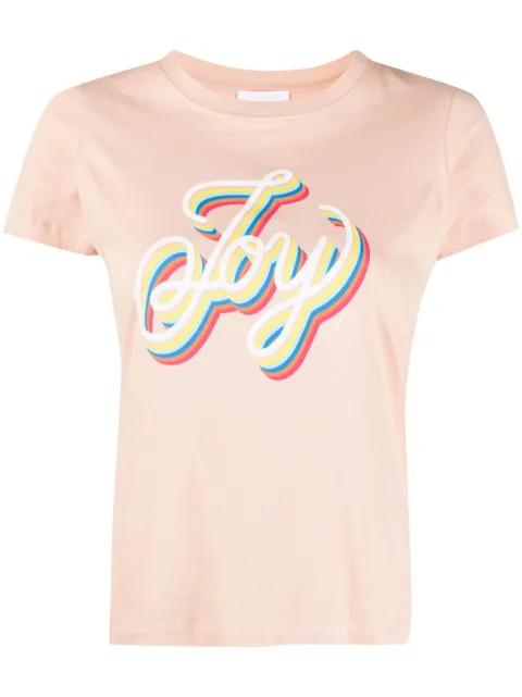 See by Chloé graphic-print T-shirt Pink CHS23UJH24110