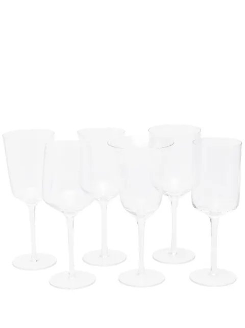 Bitossi Home wine glass set of 6 White MCV00001