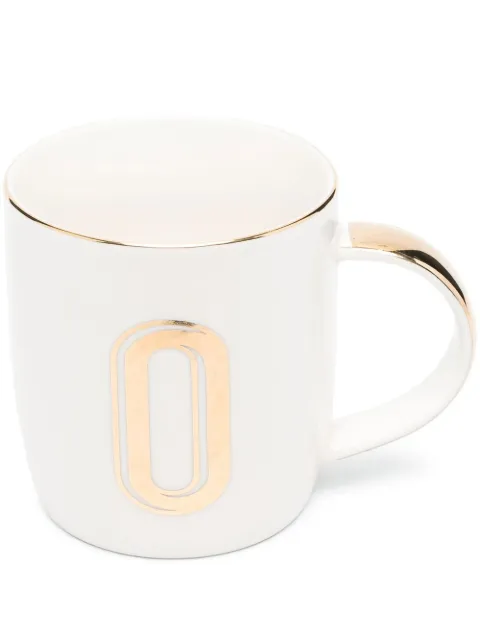Bitossi Home Letter-O porcelain mug White LET01015