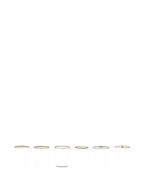 Bitossi Home gold-tone trim tumblers (set of six) Neutrals MCV10101