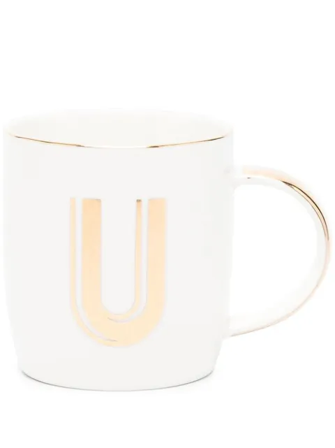 Bitossi Home letter-print mug (8.6cm) White LET01021