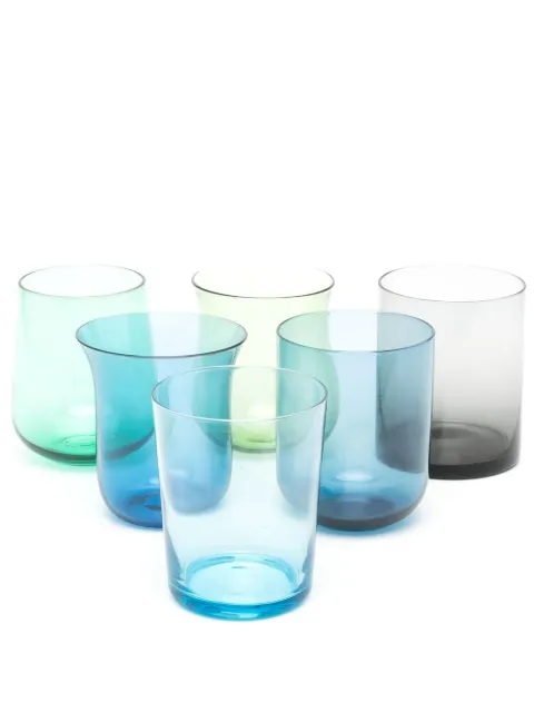 Bitossi Home mixed-shape tumblers (set of 6) Blue MCV01211