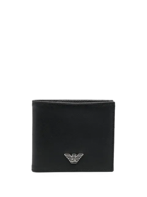 Emporio Armani logo-plaque bi-fold wallet Black Y4R168Y138E