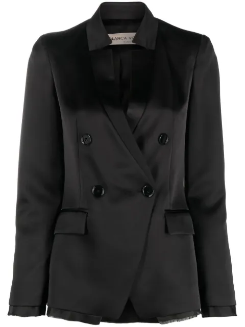 Blanca Vita double-breasted blazer Black GARRYA4762