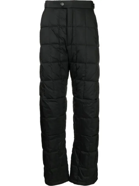 Ienki Ienki quilted two-pocket straight trousers Black DUNNOPANTSMAN