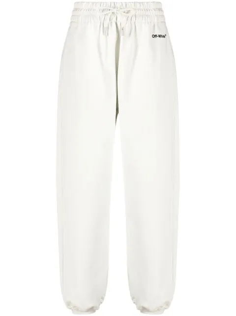 Off-White logo-embroidered track pants White OWCH016S23JER0010410