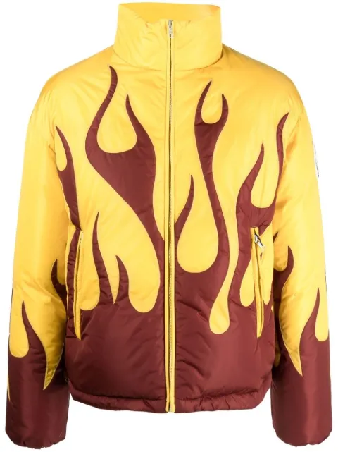 Palm Angels x Moncler Clancy padded jacket Yellow PMEA239T23FAB0011825