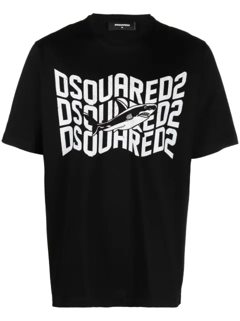 DSQUARED2 logo-print T-shirt Black S74GD1089S23009