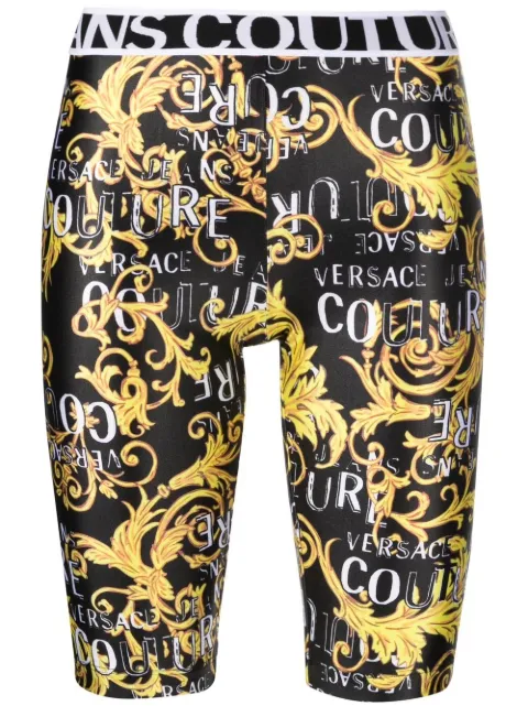 Versace Jeans Couture baroque-print cycling shorts Black 74HAC106JS178