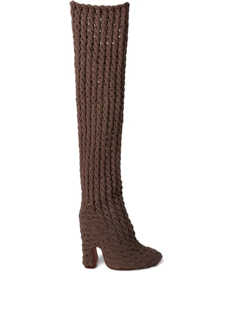 Isa Boulder knitted boots Brown 22SH01